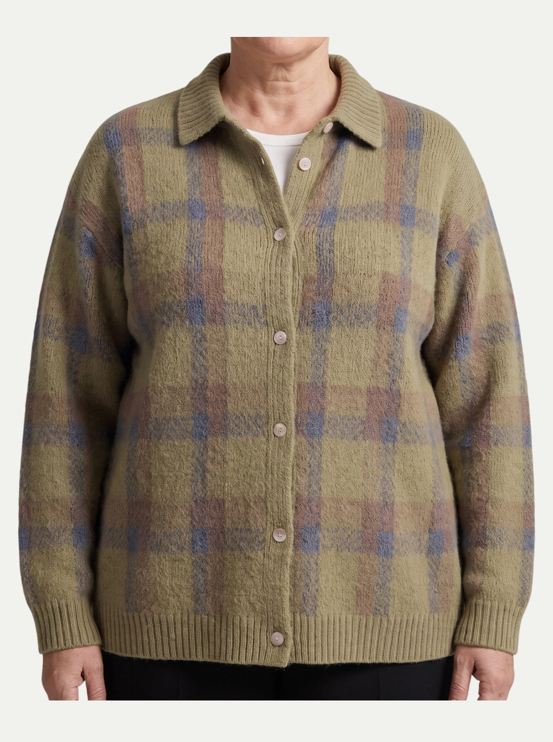 Harper Plaid Cashmere Cardigan