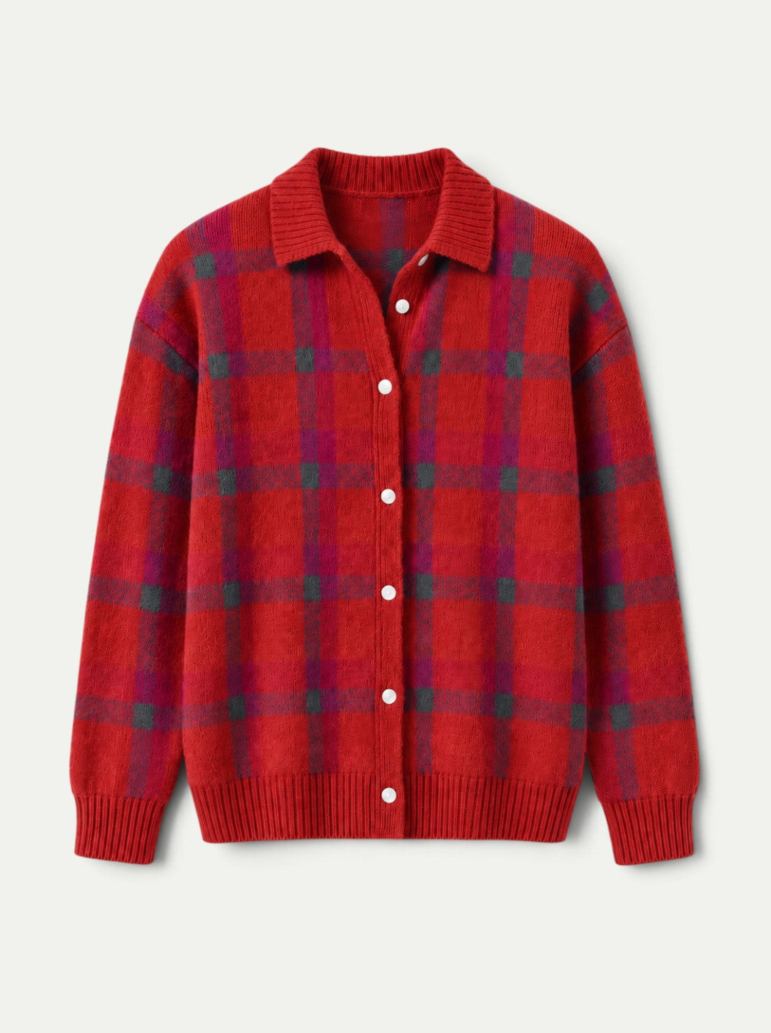 Harper Plaid Cashmere Cardigan