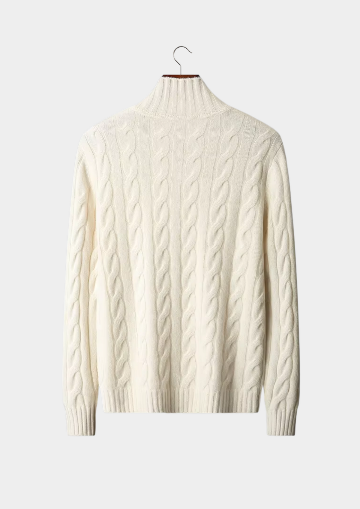 Everett Cable Cashmere Zip Cardigan