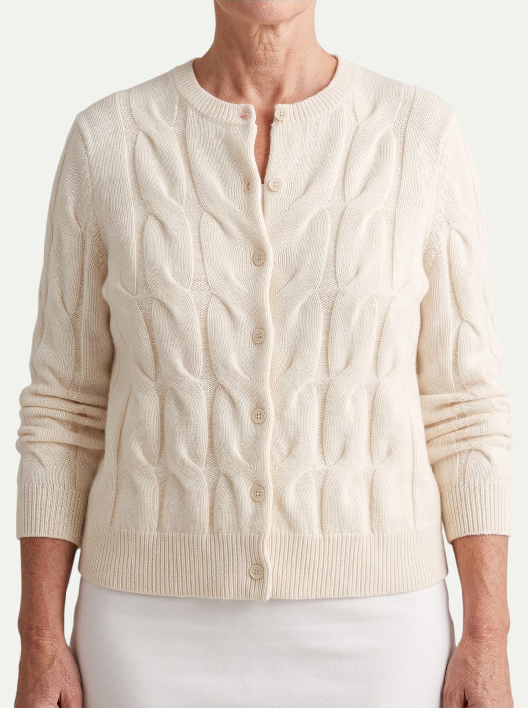Madeline Cable Cashmere Cardigan