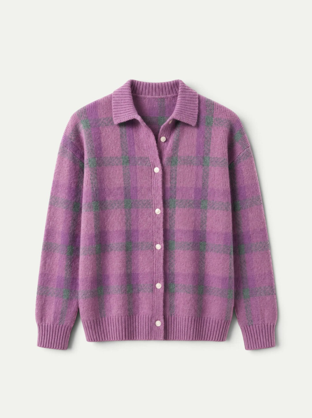 Harper Plaid Cashmere Cardigan