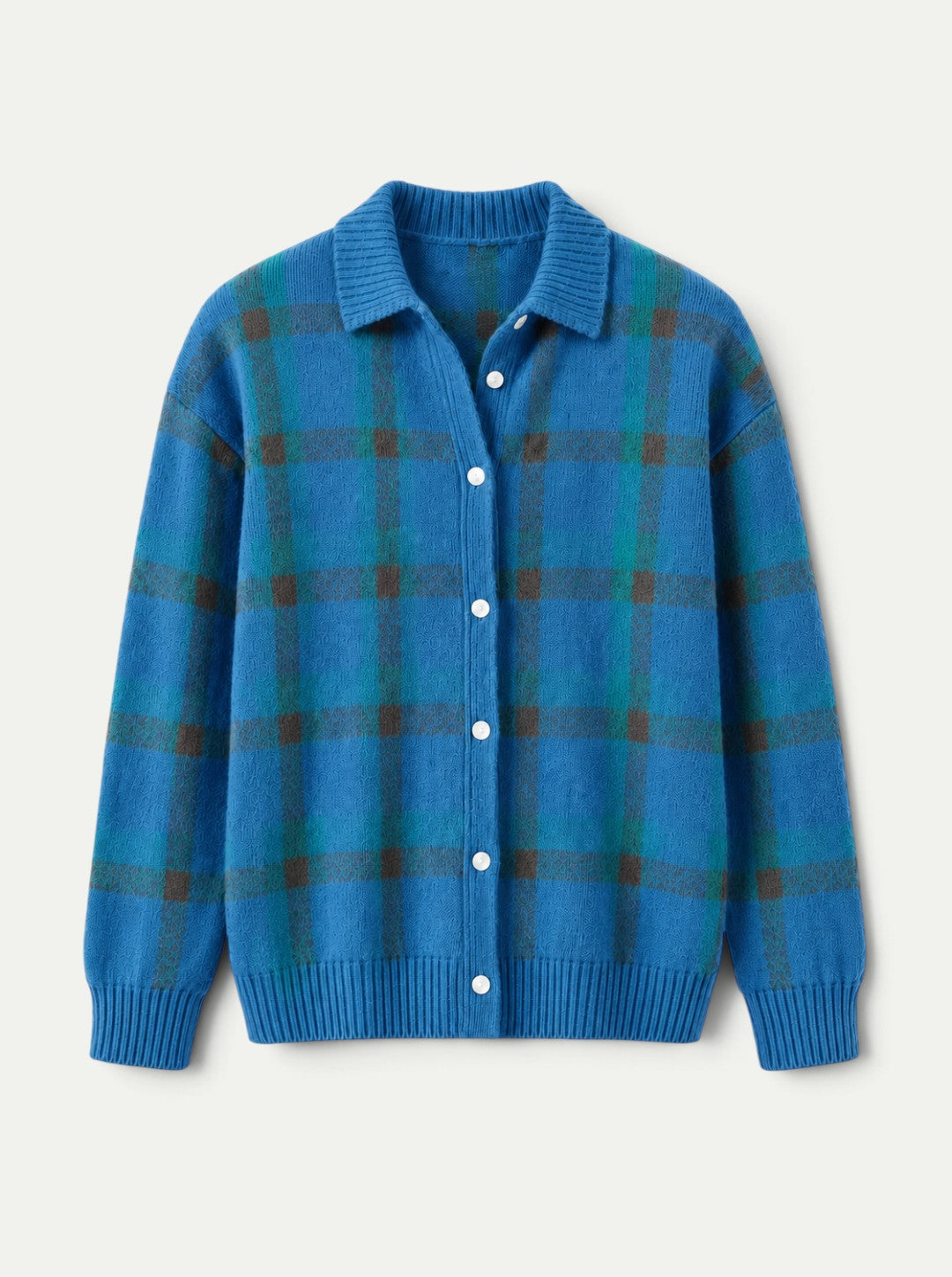 Harper Plaid Cashmere Cardigan