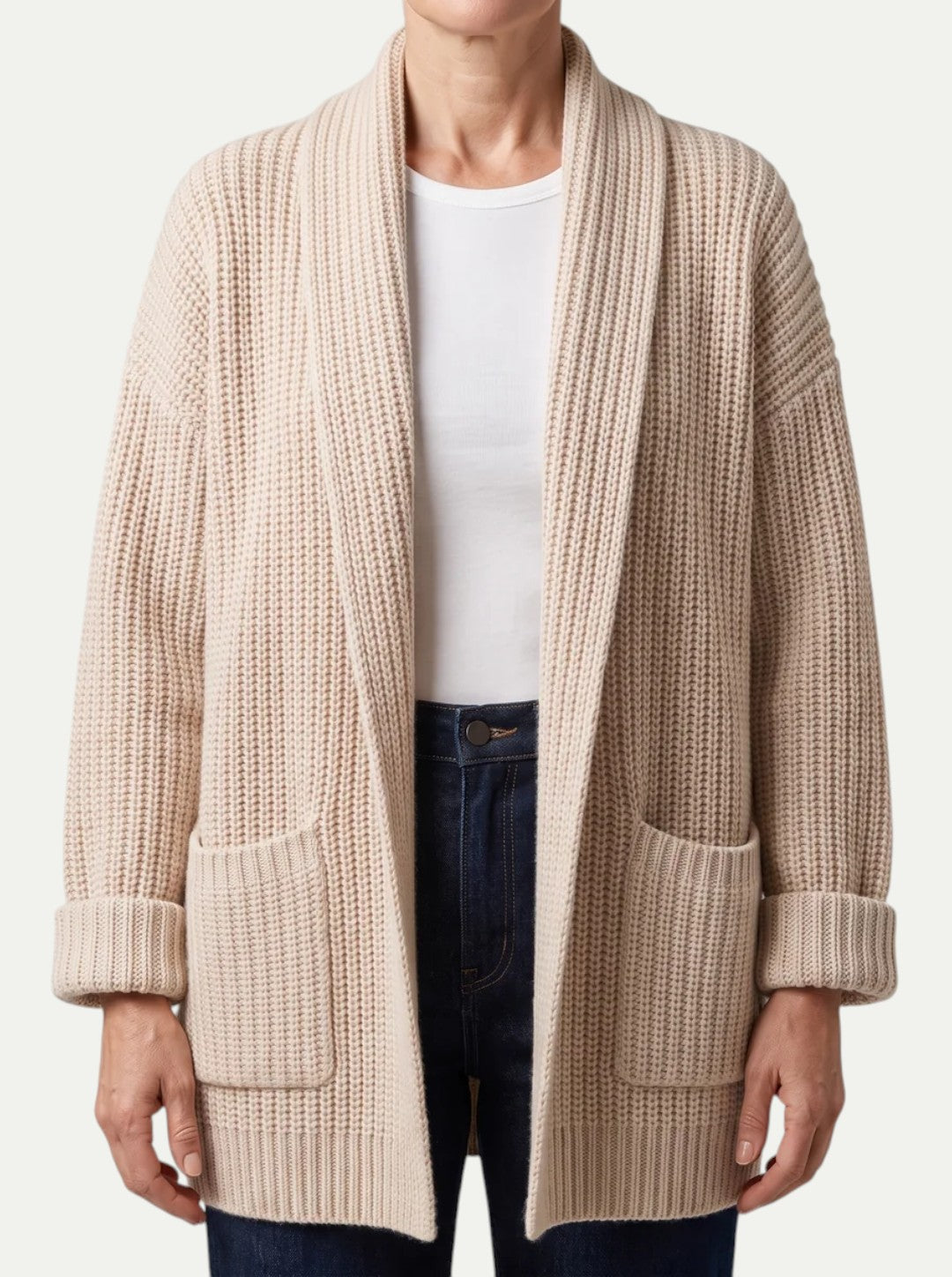 Sloane Ribbed Cashmere Cardigan