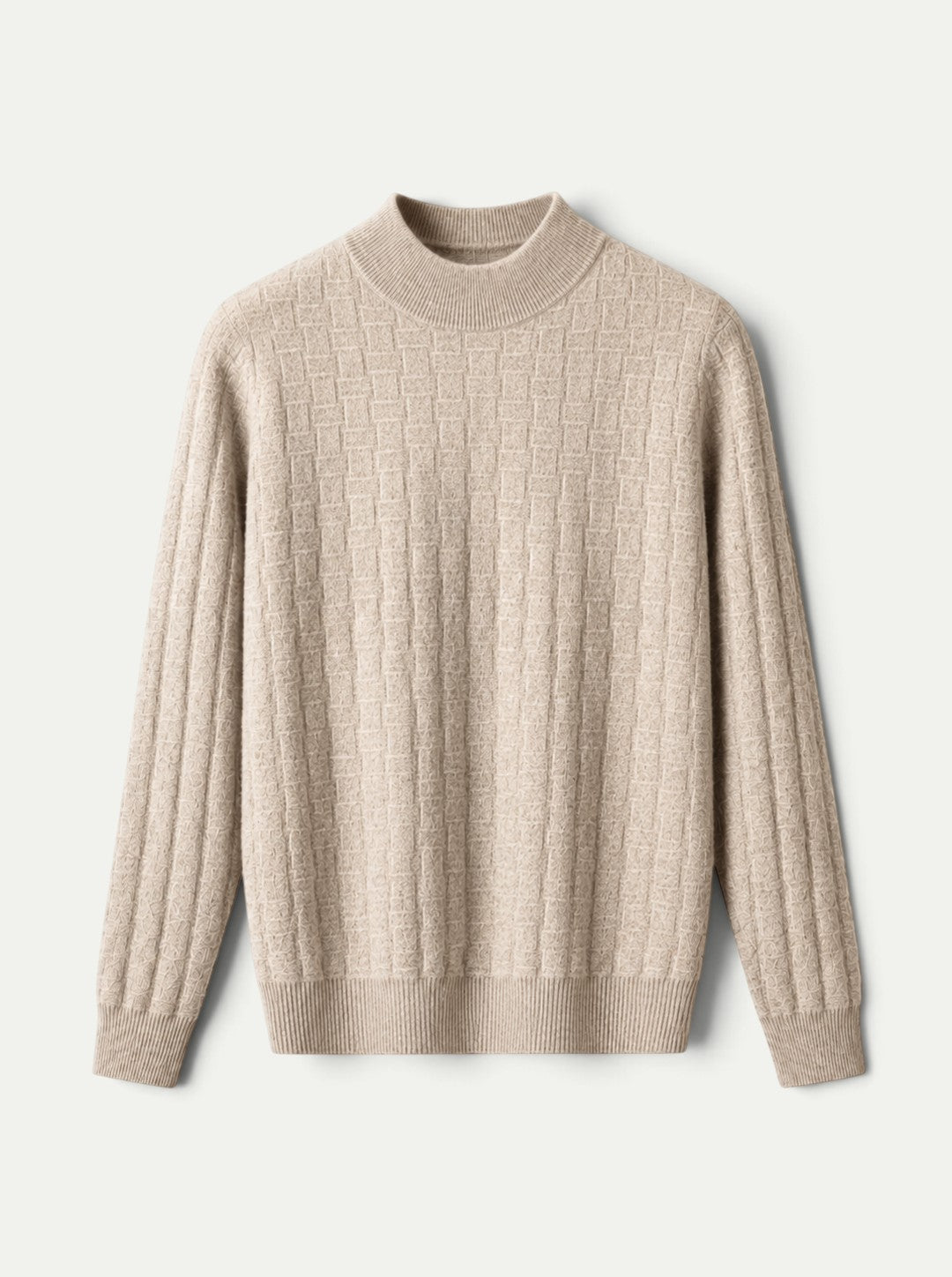 Mason Ribbed Cashmere Mock Neck