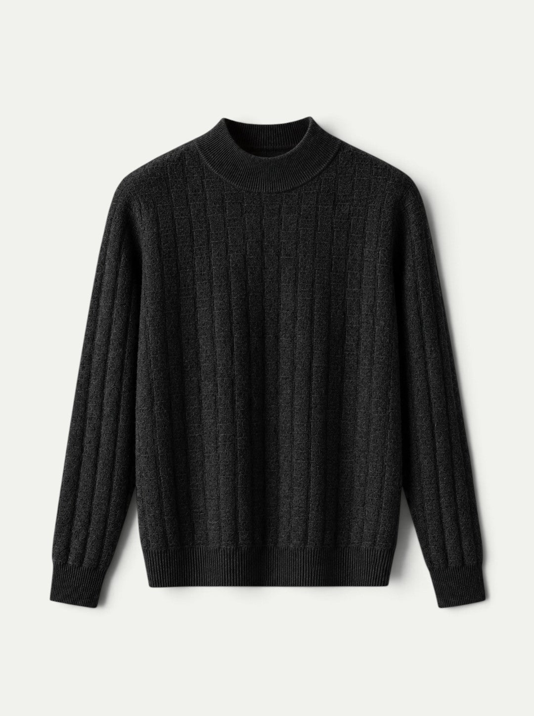 Mason Ribbed Cashmere Mock Neck