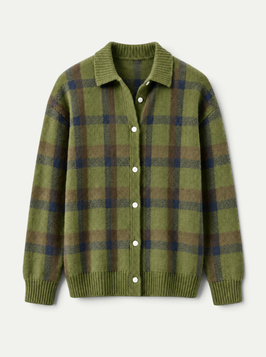 Harper Plaid Cashmere Cardigan