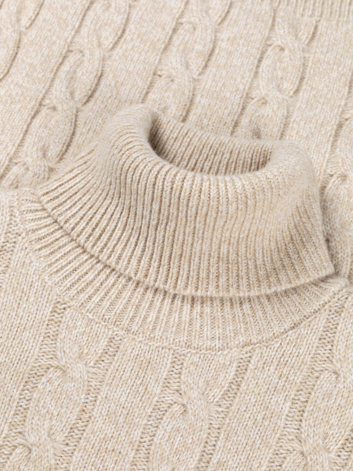 Wellington Cable Cashmere Turtleneck